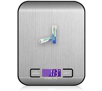 Digital kitchen Scales 3000g / 0.1g High-precision Mini Food Scales with Backlit LCD Display Stainless Steel Multifunctional Scale With 2 Weighing Pans Batteries Included (Silvery, 5kg)