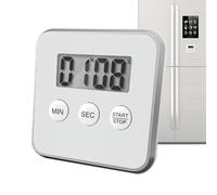 Digital Kitchen Timer - 3.15 inch ABS LCD Timer Magnetic Countdown Alarm Device for Kitchen with Loud Audible Alert Compact Clock | Portat Accessory, White, riferimento alla descrizione