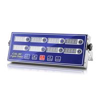 Digital Kitchen Timer, 8 Channel Stainless Steel with LED Display, Waterproof Panel, Independent Settings, Adjustable Volume for Home and Restaurant Use