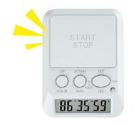 Digital Kitchen Timer - 8x6x2cm Portable Tool, ABS Build Cooking Timer, LED Screen Countdown Alarm Device, Function Timers with Sound Light Reminder | Baking Study Workout Office Use