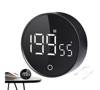 Digital Kitchen Timer, Digital Timer | Magnetic LED Display Large Screen Rotating Fitness Timer,Time Management Tool, Portable Three Level Volume Adjustment for AP