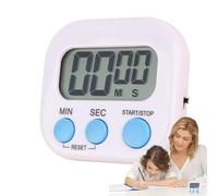 Digital Kitchen Timer, Magnetic Countdown Clock, Small LED Display Unit with Loud Beep and Easy Buttons, Portable Cooking and Study Timer with Foldable Bracket for Student Teacher Home Classroom Use