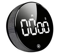 Digital Kitchen Timer,Magnetic Countdown Timer with Large LED Display,Adjustable Alarm with 3 Volume Levels,Easy Rotary Operation for Cooking, Studying, Fitness, Office & Home Use