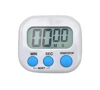 Digital Kitchen Timer - Multi-functional ABS material, loud alarm, large numbers, cooking timer for Baking - Study, Exercise Training, Count up & down Clock Loud Alarm - Magnetic Backing Stand (White)