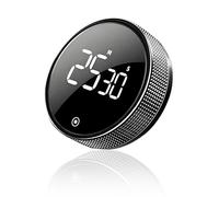 Digital Kitchen Timer with Large LED Display Magnetic Countdown & Countup Visual Timer Adjustable Volume Brightness Productivity Timer for Cooking Baking Fitness Office Classroom Use, Battery Powered