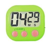 Digital Kitchen Timer with Loud Alarm - Large LCD Display, Big Digits, Countdown Stopwatch, Includes AAA Battery - Cooking Timer for Oven, Classroom, Gym, Study, Kids, and Teeth Cleaning (green)