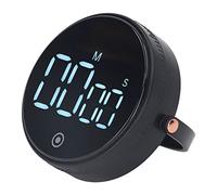 Digital Kitchen Timer with Magnetic Back, Large 3in LED Display, 3 Volume Modes Countdown Timer for Cooking, Classroom, Fitness, Adjustable Stand for Fridge or Metal (Black)