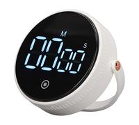 Digital Kitchen Timer with Magnetic Back, Large 3in LED Display, 3 Volume Modes Countdown Timer for Cooking, Classroom, Fitness, Adjustable Stand for Fridge or Metal (White)