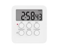 Digital Kitchen Timer with Mute/Lound Alarm Switch,3 in 1 Multifunctional Clock Alarm Count UP/Down Timer,24-Hours Memory Function Magnetic Timer for Cooking Learning(White)