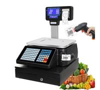 Digital Label Printing Scale with Thermal Printer and Vertical Bar for Retail Shipping