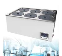 Digital Laboratory Water Bath, Stainless Steel Tank, 4 Hole Design, Temperature Range RT-99.9°C, 0.1℃ Resolution, Anti-Dry Function for Research Use