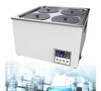 Digital Laboratory Water Bath, Stainless Steel Tank, 4 Hole Design, Temperature Range RT-99.9°C, 0.1℃ Resolution, Anti-Dry Function for Research Use