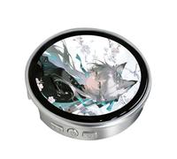 Digital Lapel Display for Photos and Videos | Electronic Lapel Pin | Round Pixel Badge with 4.7 cm High Resolution Touch Screen | for Home, Desk, Cartoon Fans and Cosplay Ak