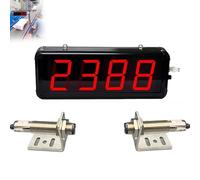 Digital Laser Counter with Dual LED Infrared, 20m Range, Counts Up to 9999, Ideal for Conveyor Tapes and Factory Production Lines