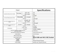 Digital LC Meter for LC100A - Capacitance and Inductance Tester with 1pF to 100mF & 1uH to 100H Range, 1602 LCD Display, ABS Green
