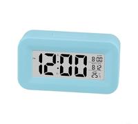 Digital LCD Alarm Clock, With Calendar Thermometer For Desk Travel Office Decor, Bedroom, Bedside, Office& Travel(blue)