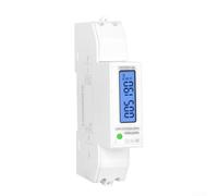 Digital Lcd Backlit Energy Meter Single Phase 230 Volt Din Rail Mount Class 1 5 To 100 Ampere Range Plastic Design For Real Time Consumption Tracking In Home Or Business Panels