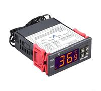 Digital LCD Controller for STC-1000 Replacement - Dual-Voltage (12V/24V/110-220V AC), -50°C to +99°C Range, 1m Sensor, 10A Dual(12V)
