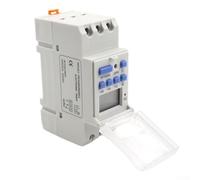Digital LCD DIN Programmable Timer for Relay Switch AC220V 16A for Industrial Electrical Outlets, Weekly/Daily Control with Battery Backup
