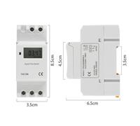 Digital LCD DIN Programmable Track Timer AC220V with 1Pcs and Digital size 1pcs for Durable and ReliableConstructed of materials strength durability