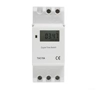 Digital LCD DIN Rail Programmable Timer Switch, AC220V 16A Weekly Daily Relay with Battery Backup