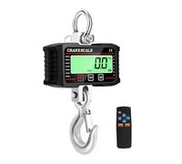 Digital Lcd Display 1000Kg Crance Scale Portable Electronic Heavy Duty Weight Hook Crane Industrial Grade Weighing Meter For Garage Farm,Black-1000kg