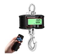 Digital Lcd Display 2000Kg Crance Scale, Portable Electronic Heavy Duty Weight Hook Crane, Industrial Grade Weighing Meter For Garage Farm,Black-2000kg