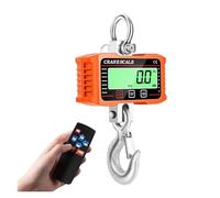 Digital LCD Display 2000kg Crance Scale Portable Electronic Heavy Duty Weight Hook Crane Industrial Grade Weighing Meter Multiple Functions(Orange)