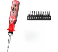 Digital LCD Display Ratchet Screwdriver Includes Non Contact Voltage Tester For AC 3V To 450V And Integrated LED Flashlight(19cm)