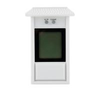 Digital LCD Display Thermometer, Indoor Outdoor Maximum Minimum Temperature Monitor, for Garden, Greenhouse, Home Office Wall Mounted Weather Station(White)