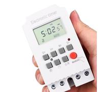 Digital LCD Display Timer Switch 168 Hours Electronic Control 220V Din Rail Weekly Days Hour Programmable Intelligent Relay(KG316T-III)