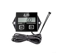Digital LCD Engine Hour Meter and Tachometer with RPM Gauge, Maintenance Reminder, Spark Ignition Sensor for 2-Stroke or 4-Stroke Motorcycle, Adjustable Speed(ZSB-02)
