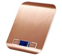 Digital LCD Food Scales Electronic Stainless Steel Ounces Multiple Kitchen Baking Balance Weighing Tools Cooking Accessories Type 2, 10kg/1g, Golden + white