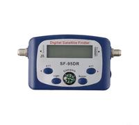 Digital LCD for Satellite Finder with Dish-for Compass & TV Signal Strength Meter for Satellite Dish Alignment, SF-95DR Model, 130 x 65 x 27 mm, Blue/White