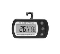 Digital LCD Fridge Freezer Thermometer Hook Design Anti Humidity Temperature(Nero)
