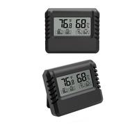 Digital LCD Indoor Temperature Sensor Humidity Meter Thermometer Hygrometer Gauge C/F Toggle Display(Nero)