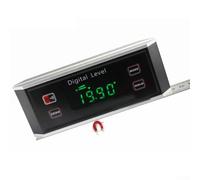 Digital LCD Magnetic Protractor with Inclinometer and Angle Gauge, Ip54 Waterproof Aluminium Alloy Level Box for Accurate Slope Measuremen