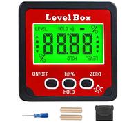 Digital LCD Protractor with Magnetic Base, IP54 Waterproof Inclinometer Bevel Box, Level Box Angle Measuring Device Inclinometer (Battery Included)