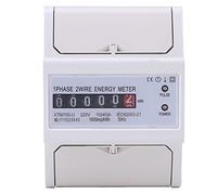 Digital LCD Single Phase Two Wire Energy Meter 10A DIN Rail kWh Meter for Electricity Usage Monitoring with Accurate Real Time Reading and Easy Installation