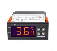 Digital LCD Thermostat for STC-1000 Replacement with Dual Mode Temperature Control 12V 24V 110V 220V AC DC Supply (110V-220V)