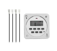 Digital LCD Timer for Street Lights and Appliances, 16 On/Off Programs, Easy to Read Display, and Battery Backup for Power Failures (110V)