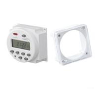 Digital LCD Timer Switch,16A 5V-220V Programmable Relay 17 Settings For Street Light Power Control White(5V)