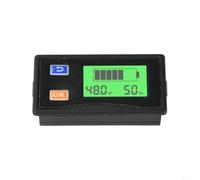 Digital LCD Voltmeter Power Meter for 9-120V DC for battery, Real-Time Voltage Percentage Monitor with Backlight, Customizable Settings, Easy Snap-Fit Install for EV Golf Cart Solar System(Green