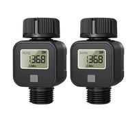 Digital LCD Water Flow Meter Garden Irrigation Hose Sensor Battery Powered 0.5-8Bar GPM LPM Instant Usage Recorder
