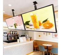 Digital LED Advertising Light Box, Slim Rotatable Frame for Menu Display, Wall Mounted Billboard Sign