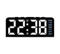 Digital LED Alarm Clock with Sound Activation and Indoor Temperature Monitoring for Modern Decor (A)