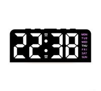 Digital LED Alarm Clock with Sound Activation and Indoor Temperature Monitoring for Modern Decor (D)