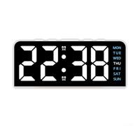 Digital LED Alarm Clock with Sound Activation and Indoor Temperature Monitoring for Modern Decor (E)