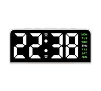 Digital LED Alarm Clock with Sound Activation and Indoor Temperature Monitoring for Modern Decor (F)