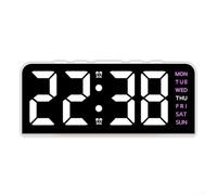 Digital LED Alarm Clock with Sound Activation and Indoor Temperature Monitoring for Modern Decor (H)